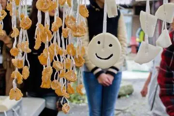 Happy daikon waiting to dry