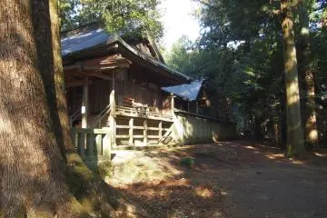 <p>Otowara Shrine sits amid the trees across from the old castle ruins. There's a walkway across the road between them. It's a beautiful natural site</p>