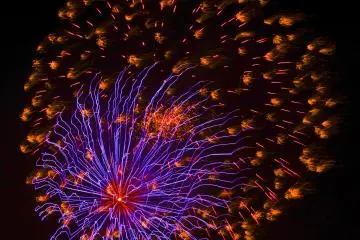 At times the multi-colored flares look more like a cosmos than exploding fireworks