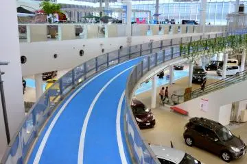 <p>Nestled within Palette Town, the Toyota Mega Web allows one to test drive their cars on the test courses among other rides. Kids get to drive too!</p>
