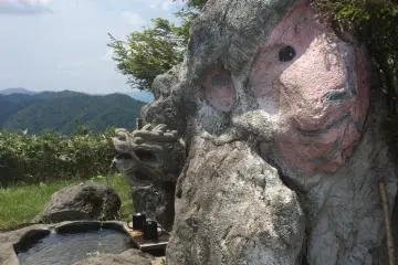 A monkey stone? And a small waterhole.