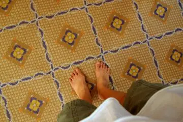 <p>Upon entering, one is supposed to take off your shoes.</p>