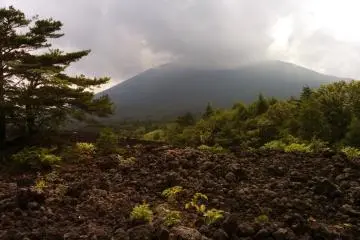 <p>Mt. Iwate hidden in the clouds</p>
