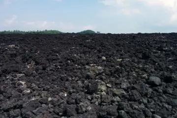 <p>Nothing but volcanic rock stretching towards the horizon</p>