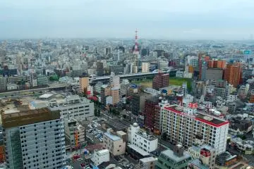 쓰텐카쿠 주 전망대에서 본 오사카 풍경