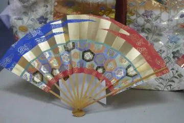 Dancing fan&nbsp;at the Daisen City Maharoba Noh Theatre in Akita Prefecture.