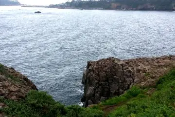 <p>Sad ocean view on a rainy day</p>
