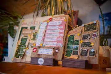 <p>The menu has some light cafe fare along with a full bar</p>