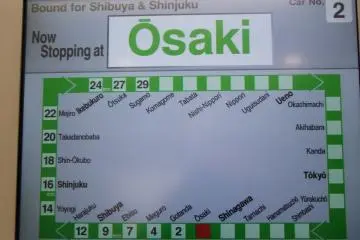 JR Yamanote screen map