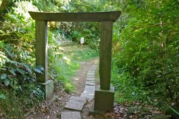 <p>Stone torii gate</p>