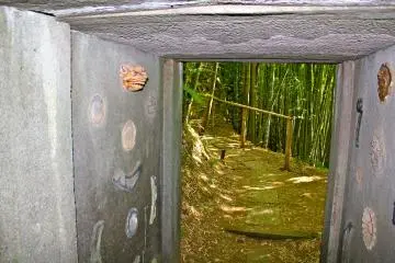 <p>Close-up of one of the charming passageways in the bamboo grove. Can you see the smiling face?</p>