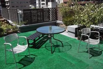 <p>The roof terrace</p>