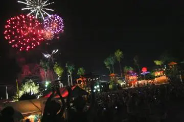Fireworks at the conclusion of 3 days of musical celebration