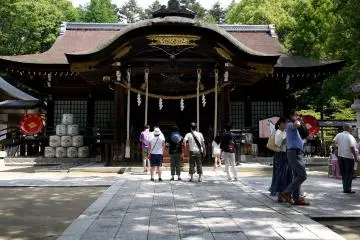 <p>The main hall of Takeda Shrine</p>
