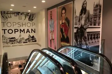 <p>Top Shop: a clothing store from the UK</p>