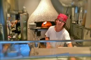 <p>The wood burning stove oven at Pizzeria Sole &amp; Luna&nbsp;Hiro-o</p>