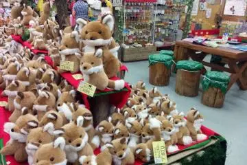 It is no surprise what is sold in the Fox Village gift shop