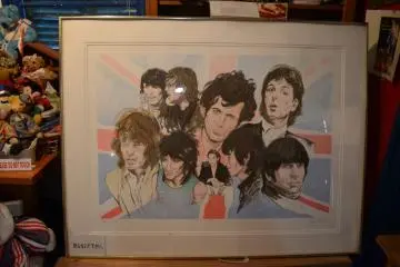 <p>ภาพวาดศิปินวงThe beetles</p>