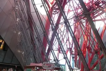 <p>The lower part of the Ferris wheel can be seen from the 7th&nbsp;floor</p>