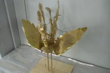 <p>This is an ornamental bird from the larger shrine, a symbol of survival</p>