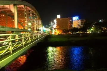 <p>Jembatan Kaiun dan suasana kota Morioka</p>