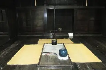 <p>An old-fashioned kitchen</p>