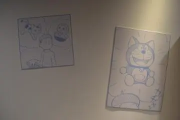 <p>ลายเส้นการ์ตูนเรื่องโดราเอมอน</p>
