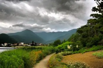 <p>Walkways around the river, passing through the gardens that line the shore</p>