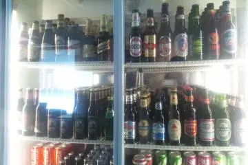 Fridge full of funky beers (including chocolate!)