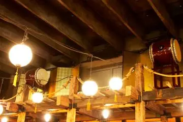Japanese drums on the second level