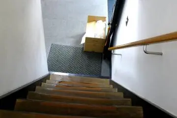 <p>The old wooden staircase</p>