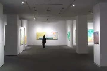 <p>In the exhibition rooms</p>