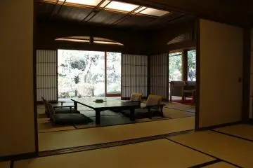 There are three consecutive rooms of seating for visitors