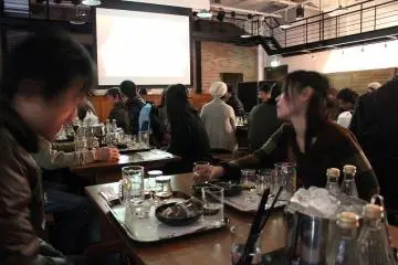 증류소 내의 견학이 끝나면, 시음회가 기다리고 있다. 이번은 "하이볼"의 맛있는 레크처다