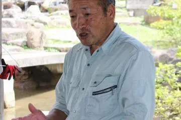아마고 양식 경력 30여년의 베테랑, 요코쿠라씨 오너이다