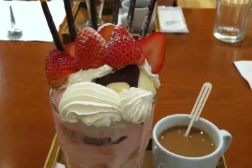 <p>The "Ichigo&nbsp;Hime," or strawberry princess, is the most popular parfait at Fusha</p>