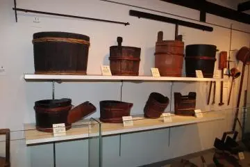 The building across the road is a museum. At one time sake brewing took place here