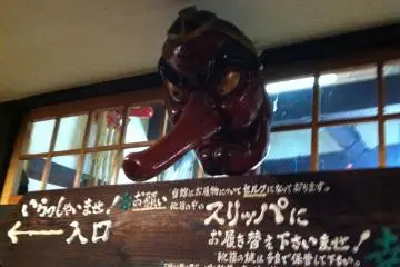<p>"Tengu" &nbsp;are Japanese long-nosed goblins in folk culture</p>