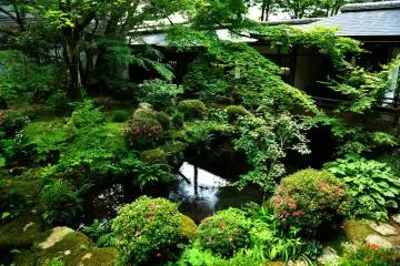 Shuheki-en Garden in front of the reception hall. How tranquil! (Photo: MASAYOSHI HIROSE)