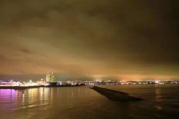 <p>Typical night time view from the patio dinner deck</p>
