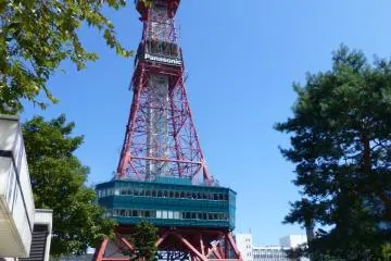 The Sapporo TV Tower as seen from Odori Park