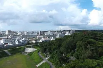 Balcony view overlooking the city