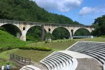 <p>Le pont de Miyamori, juste avant Tono</p>