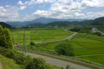 <p>La vue depuis Kaze no oka, la colline venteuse</p>