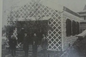 Chamberlin with his Library. It was later lost in a fire.