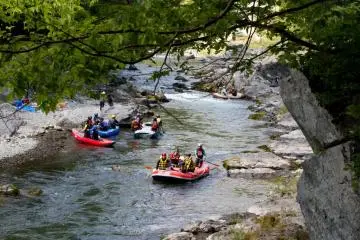 Rafting on the river