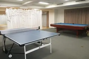 Feel free to play pool or ping pong all night long