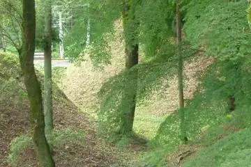 Part of the moat surrounding Nagashino Castle
