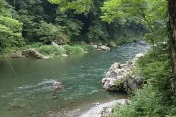 <p>You will never get bored looking down onto the crystal clear waters of the&nbsp;river!</p>