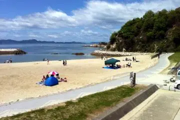 The view of the beach